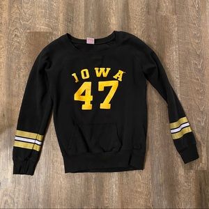 Black Iowa Hawkeyes Crewneck Sweatshirt